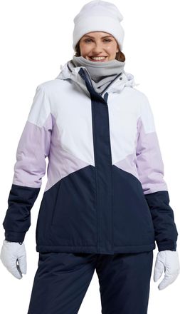 Mountain Warehouse Moon Womens Ski Jacket - Snowproof, Adjustable Hood - Ideal For Sports, Skiing, Snowboarding Lilac Womens Size 14