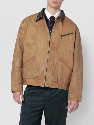 Needles cotton zip jacket chest and side pockets