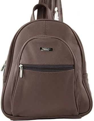 Lorenz Lambland Womens / Ladies Genuine Leather Backpack with Zipped Straps