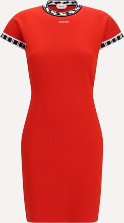 Versace Abito corto in maglia di cotone Woman 42