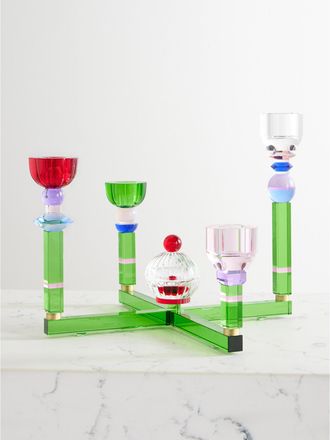 Reflections Copenhagen Portacandele In Cristallo Charming Chandelier - Verde