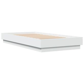 vidaXL Estructura De Cama Con Luces Led Blanco 75x190 Cm Vidaxl