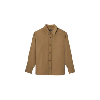A.P.C. Casual Shirts, male, Brown, XL, Brown Casual Shirts