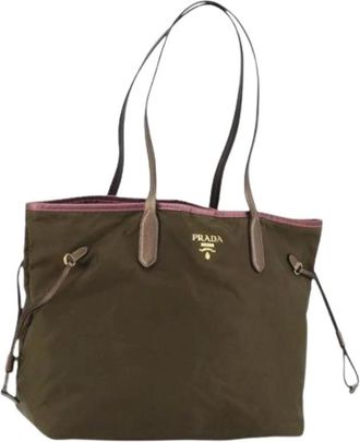 Prada Pre-owned Tote Bags, female, Green, Size: ONE SIZE Pre-owned Vintage Tote Bag
