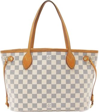 Louis Vuitton White Damier Azur Neverfull Pm (Authentic Pre-Loved)