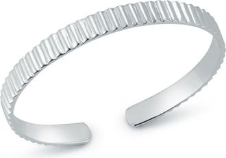 Mateo Bijoux Bracciale rigido Ridge in argento sterling