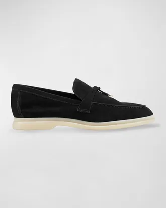 Marc Fisher Yanelli Suede Tie Slip-On Casual Loafers