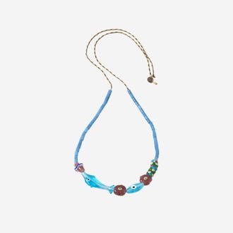 Sorbet Island Necklace With Dolphins And Glass Beads