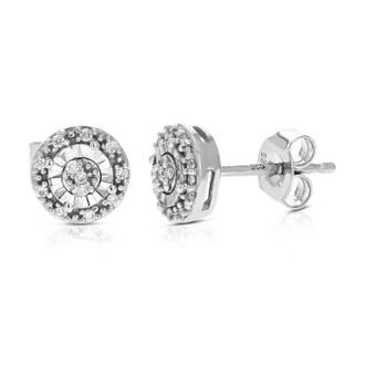 Vir Jewels 1/10 cttw Lab Grown Diamond Composite Earrings in Sterling Silver With Push Backs For Women