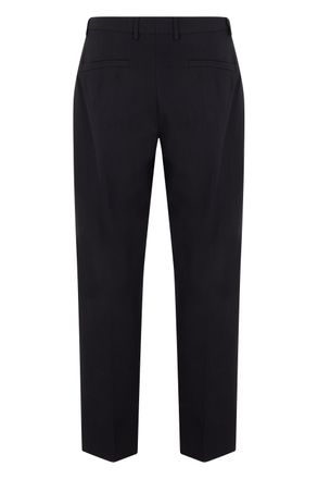 Ermenegildo Zegna Cotton-Linen Blend Trousers - Black