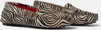 Scarosso Ashley Driving Shoes in Zebra - Ponyhair-Effect Calf at Nordstrom, Size 39.5