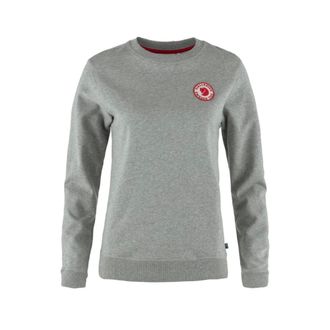 Fj&auml;llr&auml;ven Hoodies & sweatvesten, Dames, Grijs, XL, Katoen, 1960 Logo Badge Sweater