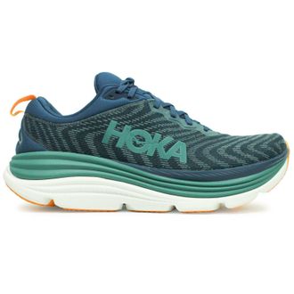 Hoka One One Hoka Gaviota 5 Textile Synthetic Mens Low Top Trainers - Midnight Oceanic - Size:UK 10