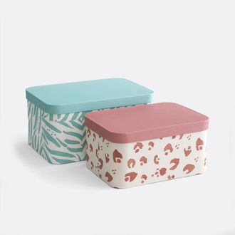 La Redoute Interieurs Set van 2 nestkastjes met deksels, JAVAD