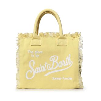 MC2 Saint Barth Tassen, Dames, Geel, ONE Size, Katoen, Logoprint Tote Bag