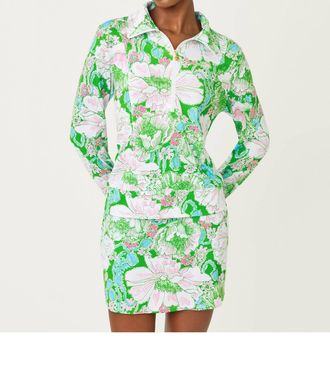 Lilly Pulitzer Eleni Half Zip Pullover Pullover In Putting Green Poppyland