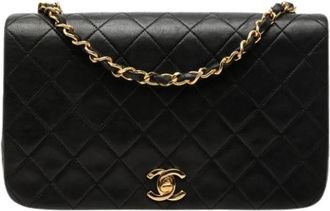 Chanel Pre-owned Quilted Lambskin Crossbody - Dames - Vintage Schoudertas - Zwart - ONE Size - Leer - Vintage
