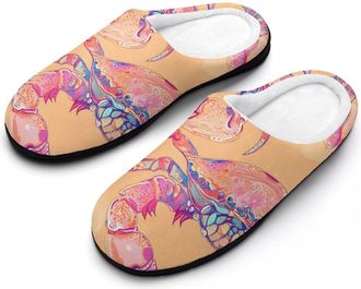 Generic Crab Pattern Fashion Cotton Slippers for Women Memory Foam House Slippers Non-Slip House Bedroom Shoes