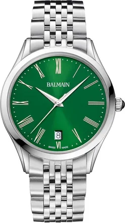 Balmain Classic R Bracelet Watch, 41mm in Green/stainless Steel at Nordstrom