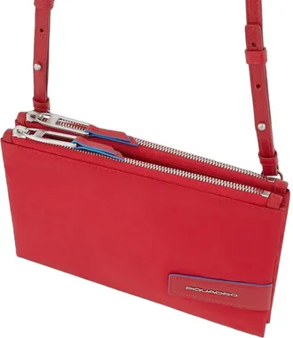Piquadro Mens Clutch Red Recycled Nylon