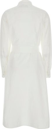Polo Ralph Lauren Womens Dress With Classic Collar White Cotton