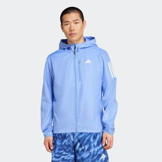 adidas Laufjacke ADIDAS PERFORMANCE OWN THE RUN, Herren, Gr. 3XL, blau (blau fusion), Obermaterial: 100% Polyester, normal, Jacken Laufjacke