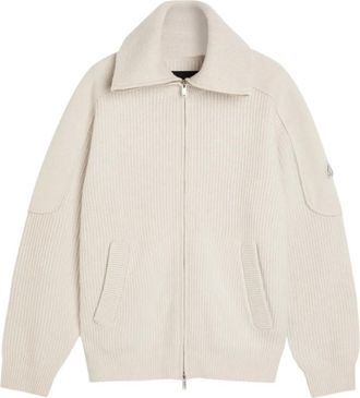 Moose Knuckles Geribbeld vest met rits - Beige