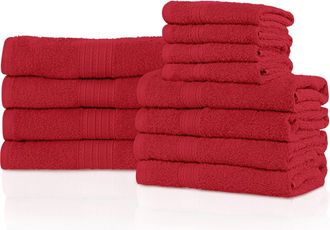 Superior Eco-Friendly Ringspun Cotton Modern Absorbent 12-Piece Towel Set