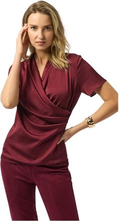 Joseph Ribkoff Stijlvolle Top met Uniek Ontwerp - Dames - Blouses - Bruin - 2XL - Overhemden