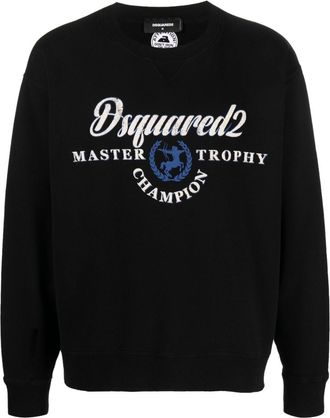 Dsquared2 logo-print cotton sweatshirt - men - Cotton - S - Black