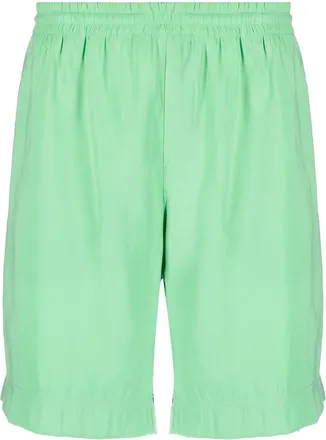 Msgm elasticated-waistband shorts - men - Polyester/Viscose - 48 - Green