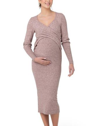 Ripe Heidi Nursing Knit Dress in Pink Marle at Nordstrom, Size X-Small Au