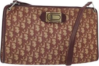 Dior Pre-owned Shoulder Bags, female, Multicolor, Size: ONE SIZE Pre-owned Trotter Canvas Shoulder Bag