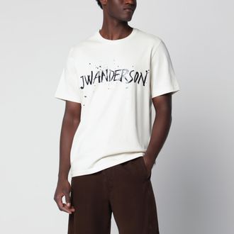 J.W.Anderson T-shirt Circular in cotone &eacute;cru