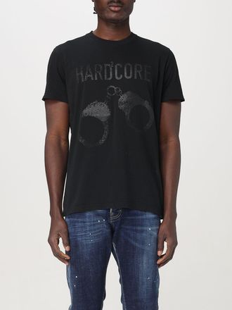 Dsquared2 Mens Hardcore Handcuffs Graphic Tee - Black Cotton - Size Small