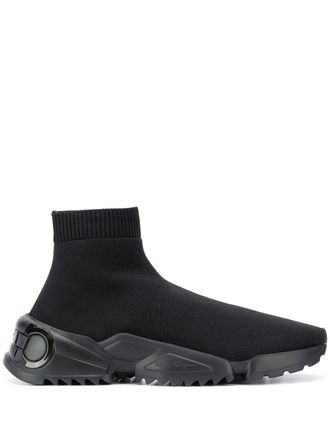 Ferragamo stretch-knit sneakers - Black