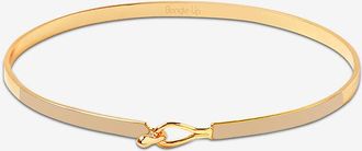 Bangle Up Emaillierter goldener Armreif Lily - Beige Mastic - 3mm