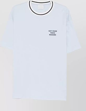 Dr&ocirc;le de Monsieur text print cotton t-shirt