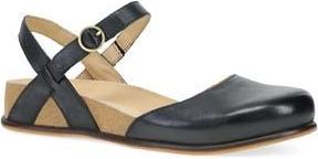 Dansko Christine Maryjane Flat in Black Burnished Nappa at Nordstrom Rack, Size 10.5-11Us / 41Eu