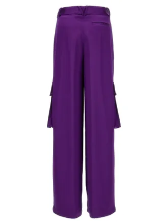 Versace Satin Cargo Pants - Purple