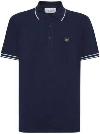 Philipp Plein Poloshirt met logo-applicatie - Blauw