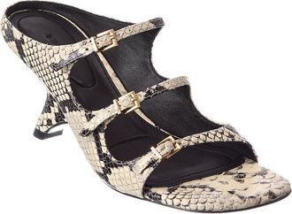 SIMKHAI Simkhai River Snake-Embossed Leather Mule