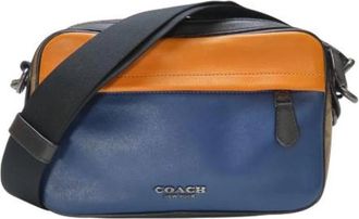 Coach Tweedehands leren schoudertassen - Heren - Vintage Schoudertas - Blauw - ONE Size - Leer - Vintage