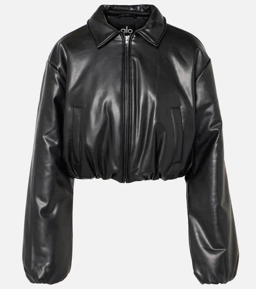 Alo Yoga ライトウェイト ツーウェイジップ スポーツジャケットブラックM Conquer 1/4 Zip Reform Long Sleeve - Black | ALO