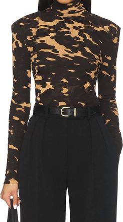 Nanushka Womens Nayeli Turtleneck Top In Midnight Mocha