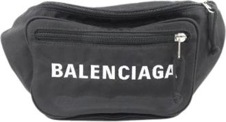Balenciaga Pre-owned Belt Bags, female, Black, Size: ONE SIZE Pre-owned Wheel Nylon Waist Bag