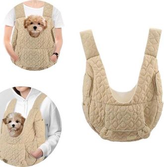 OEM Transport&iacute;n Para Perros, Bandolera Para Perros, Bolsa De Transporte Ajustable, Opciones De Transporte Frontal Y Trasero, Ligero Y C&oacute;modo, Caqui