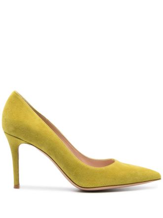 Gianvito Rossi Green Suede Pumps