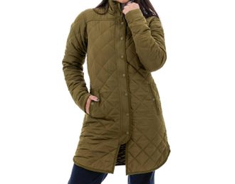 Aventura Carrigan Quilted Car Coat In Fir Green