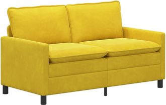 vidaXL Sof&aacute; Amarillo 156 X 81 X 87,5 Cm Terciopelo Vidaxl